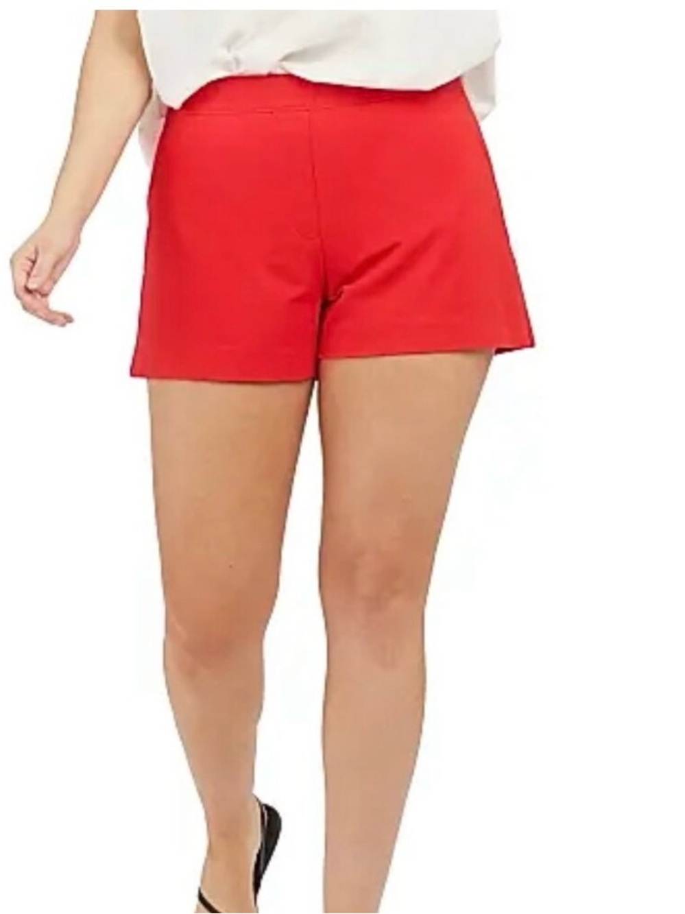 SPANX Red High-Waist Tailored Shorts